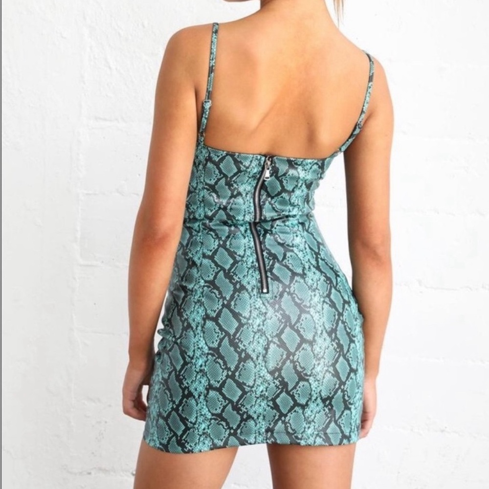 Dress faux leather snake
